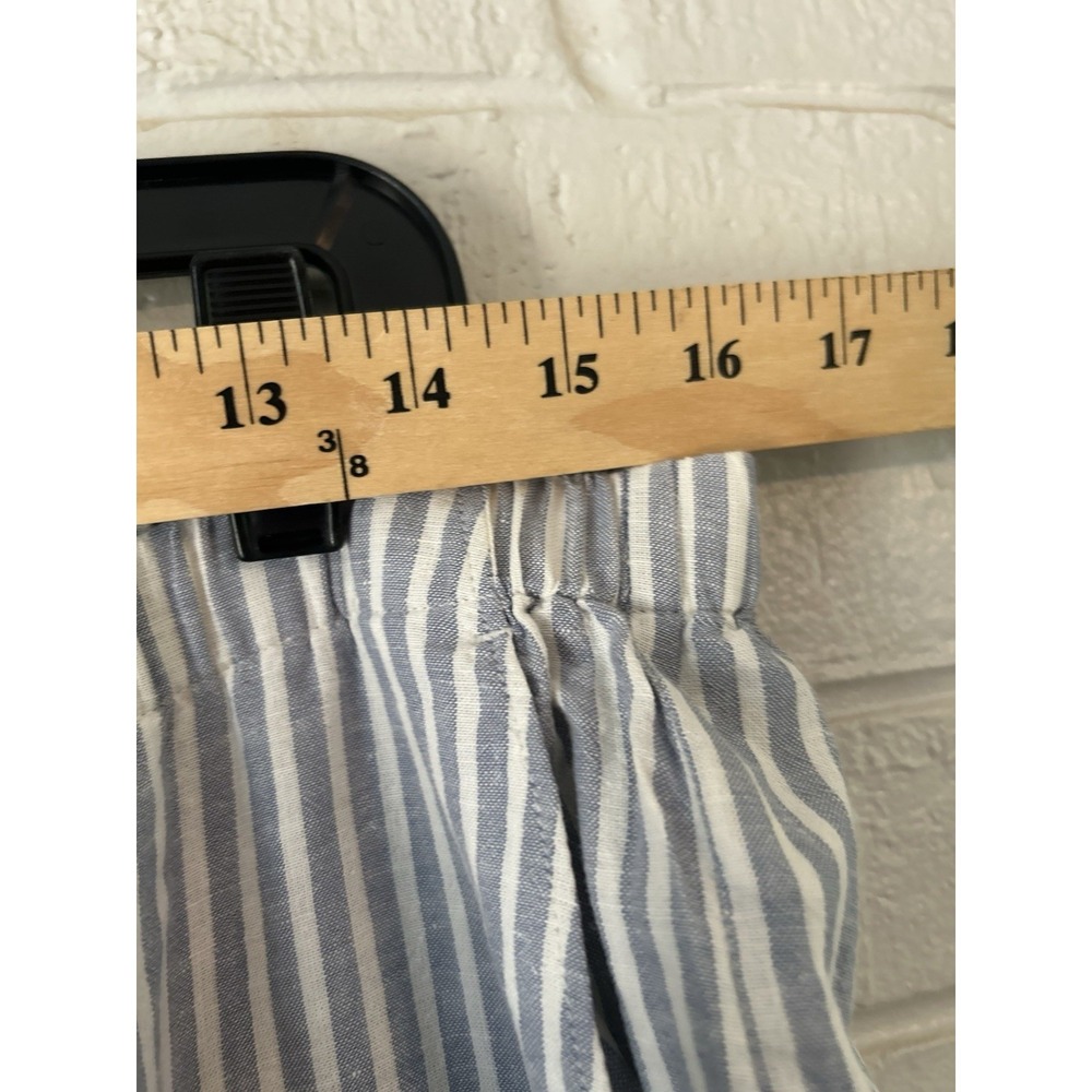 Eileen Fisher Women's Blue White Striped Hemp Organic Cotton Pull-On Pants XL - Picture 3 of 10